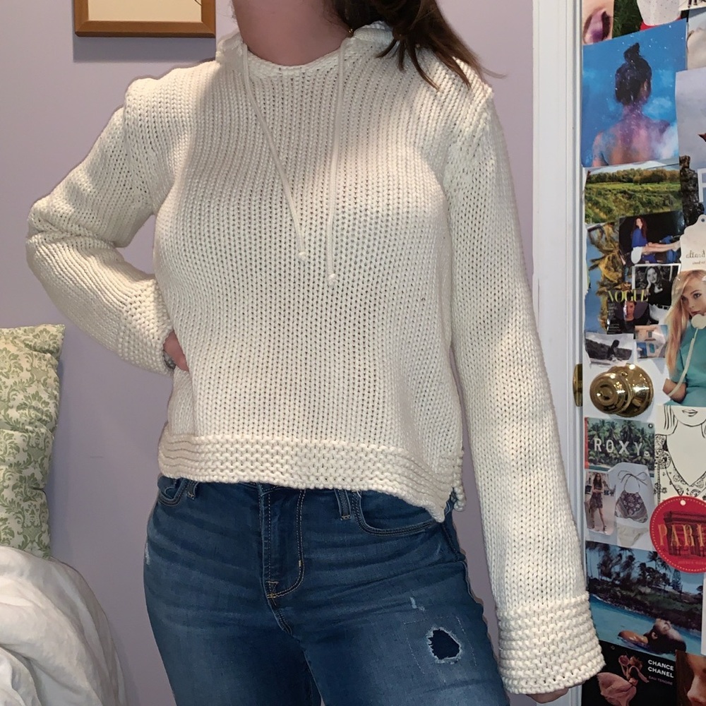 White Gap Knit Sweater